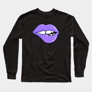 Kinky Purple Lips Long Sleeve T-Shirt